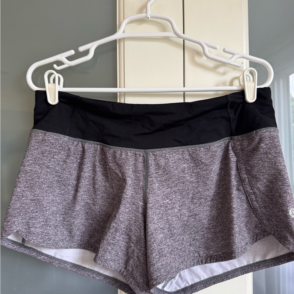 Lululemon Athletica Black and Gray Athletic Shorts